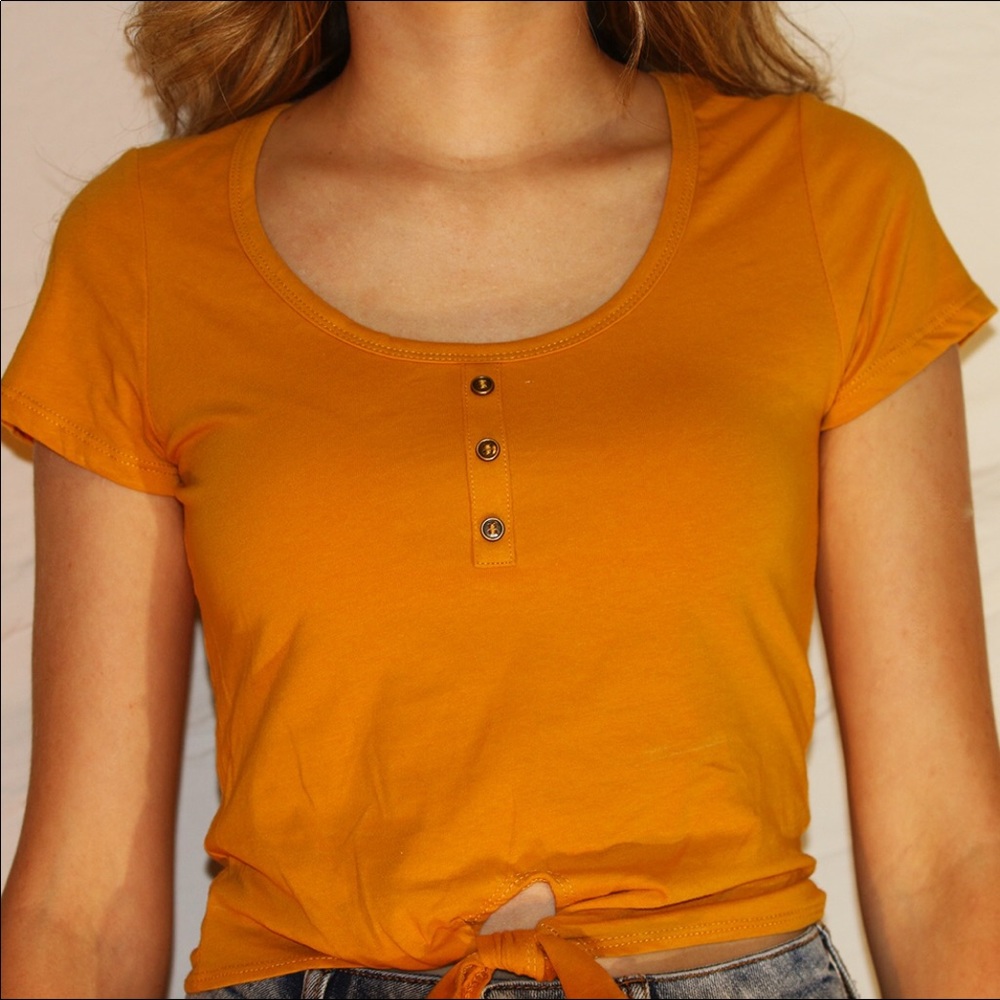 Bozzolo Crop Top Mustard Yellow